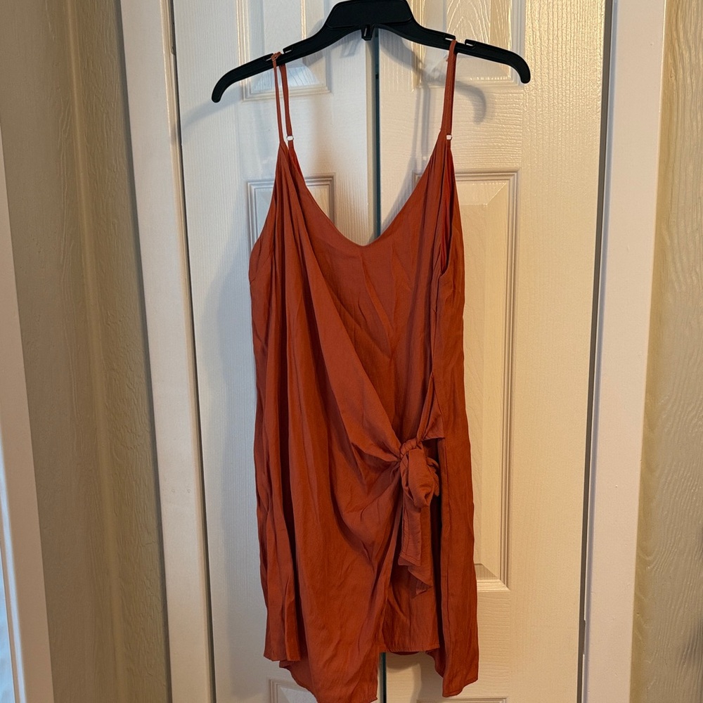 Rust Orange Mini Dress